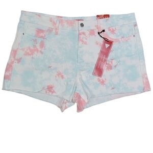 Guess Blue and Pink High Waist Shorts Size 34